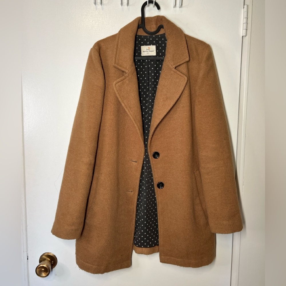 Marine Layer Brown wool coat